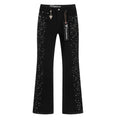 VALABASAS Rhinestone Embellished Black Flared Jeans ¡ª hero