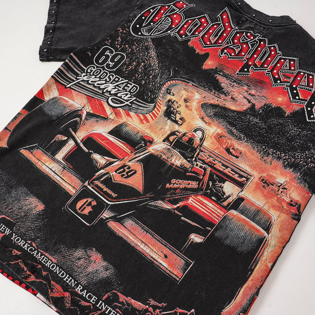 Godspeed 69 Raceway Short-Sleeve Graphic T-Shirt ¡ª detail