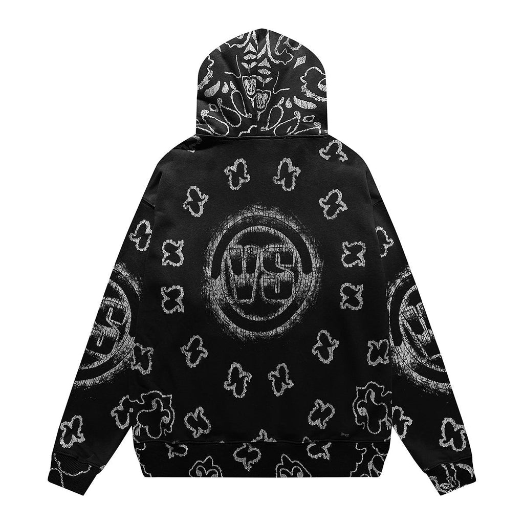 VALE USA Paisley Print Zip Hoodie ¡ª back