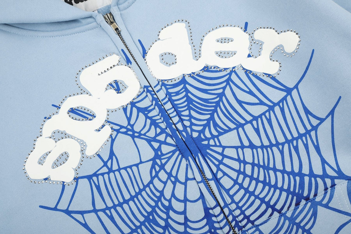 Sp5der Spiderweb Graphic Zip Hoodie ¡ª detail