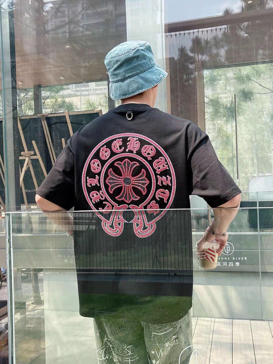 Chrome Hearts Horseshoe Sanskrit Cross Embroidered T-Shirt ¡ª context