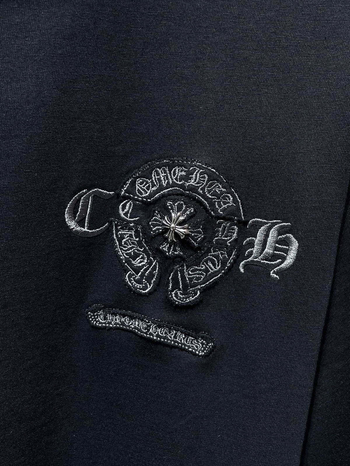 Chrome Hearts Cross & Horseshoe Embroidered Short-Sleeve T-Shirt ¡ª detail