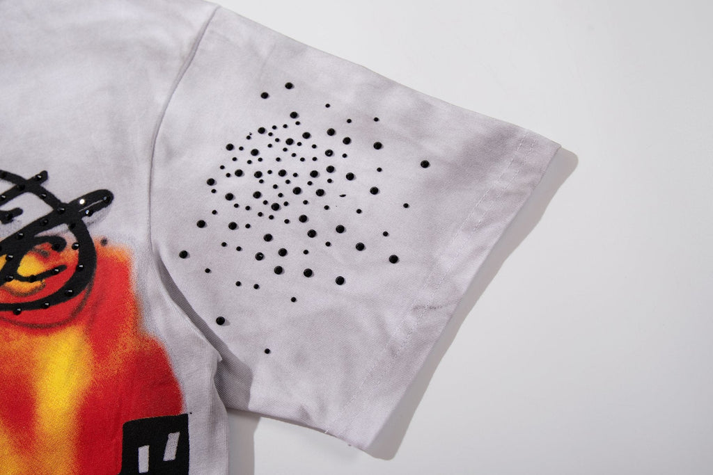 MAJESTIK Horse Racing Graffiti Graphic T-Shirt ¡ª detail
