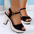 Women's Ankle Strap Block Heel Sandals – High Heel Dress Sandals