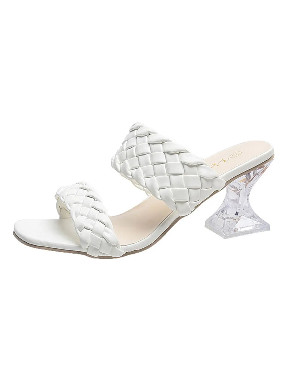 Woven Pattern Double Strap Sandals