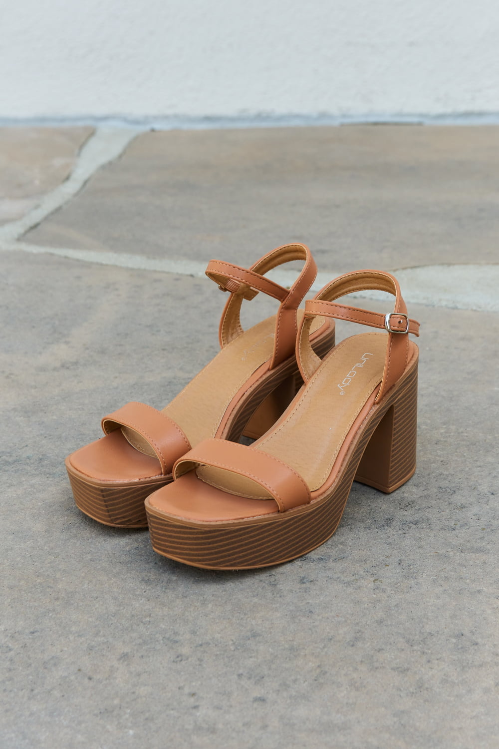 Weeboo Platform Block Heel Sandals – Open Toe Ankle Strap, 3.5" Heel (US 6.5–11)