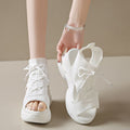 Women's Cutout Mesh Wedge Sandals – High Heel Breathable Style