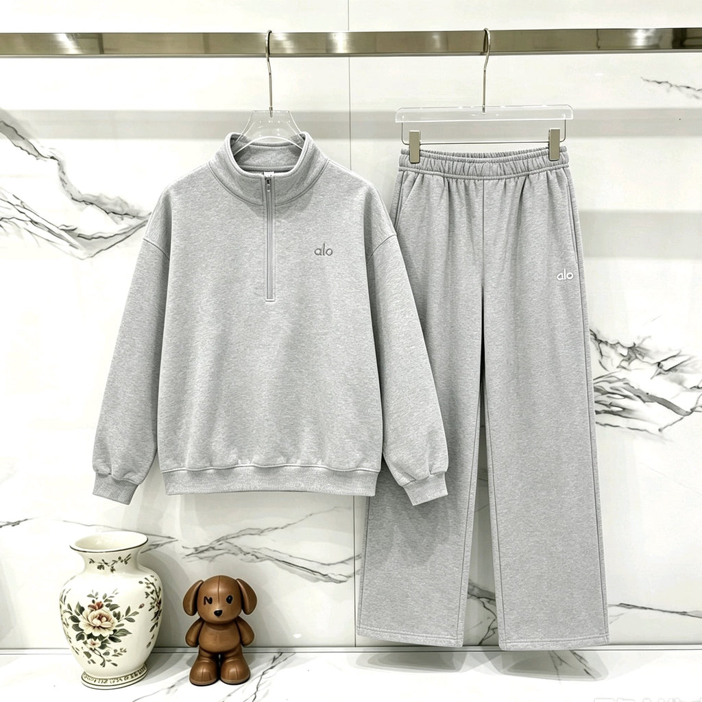 alo K503 Half-Zip Sweatshirt & Sweatpants Matching Set ¡ª hero