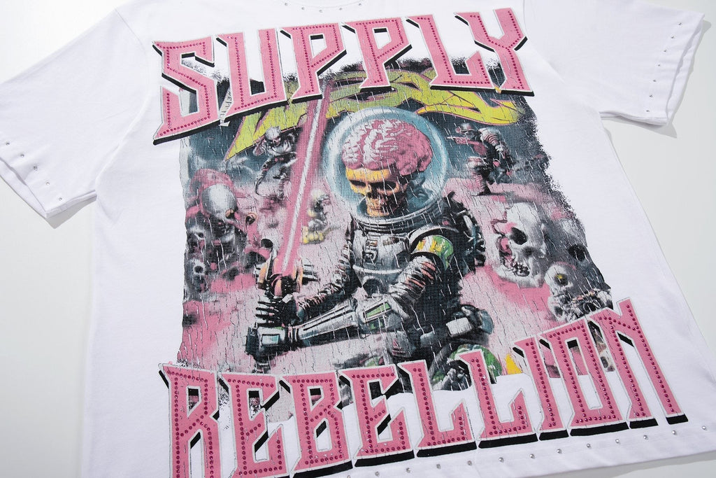 SUPPLY TEE Rebellion Astronaut Graphic T-Shirt ¡ª front