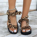 Women's Open Toe Flat Platform Sandals – Cloth Cover & Rubber Sole